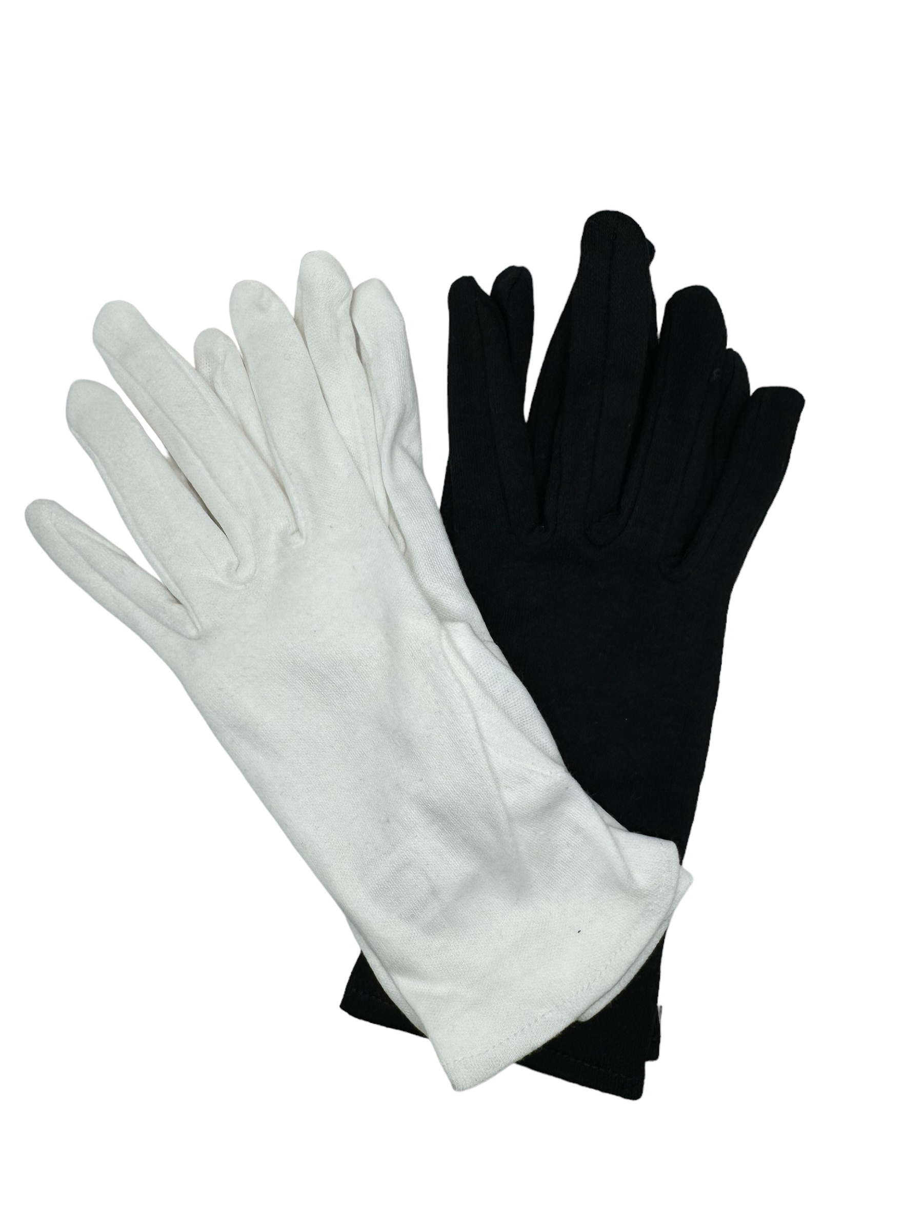 Guantes de Algodón Unisex - Colores Blanco y Negro